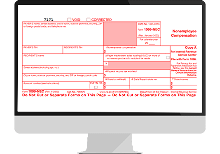 Form 1099 NEC for 2022